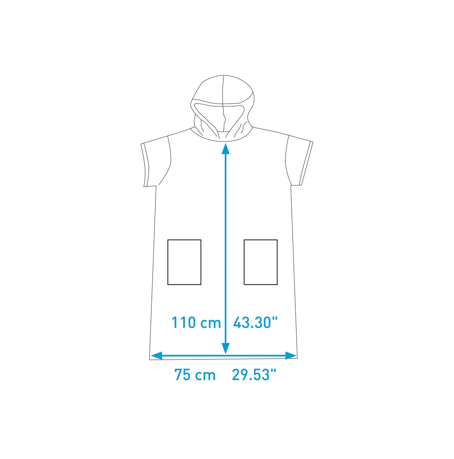 Surflogic Warm Comfortable 100% Cotton Poncho - waterworldsports.co.uk