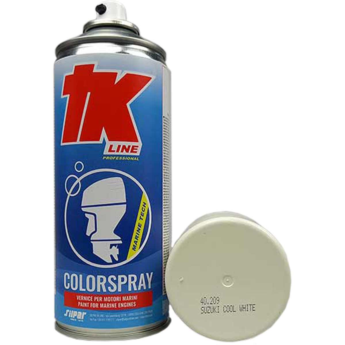 TK Colorspray Marine Engine Paint (Suzuki Cool White / 400ml) 6-40102/1