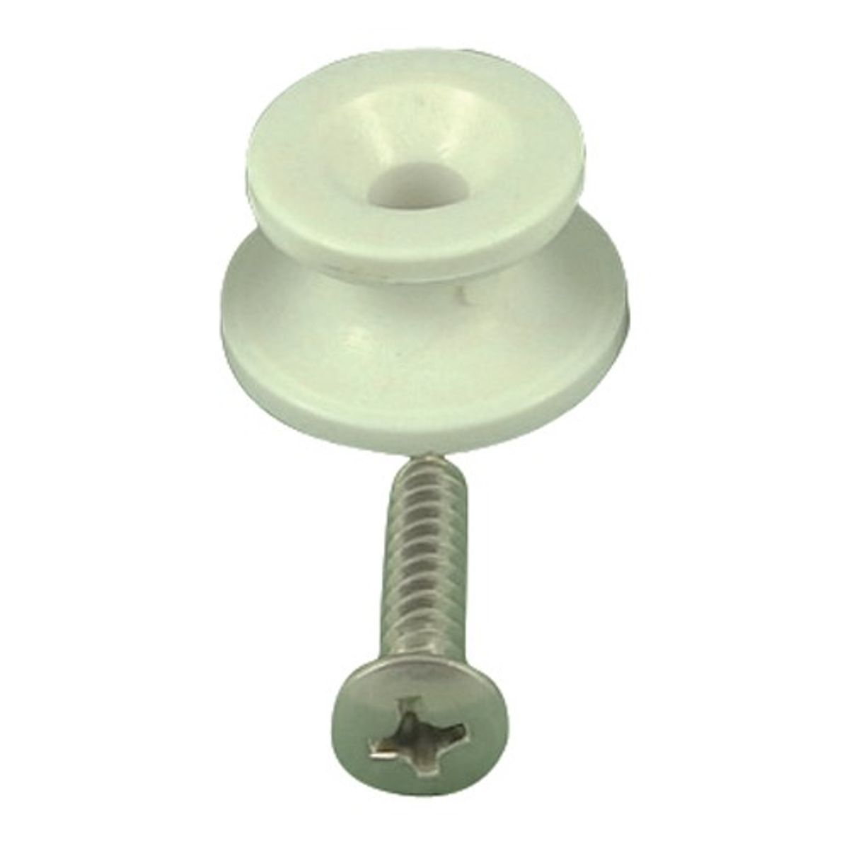 AG Plastic Button Kit White with Stainless Steel Screws (4 Sets)