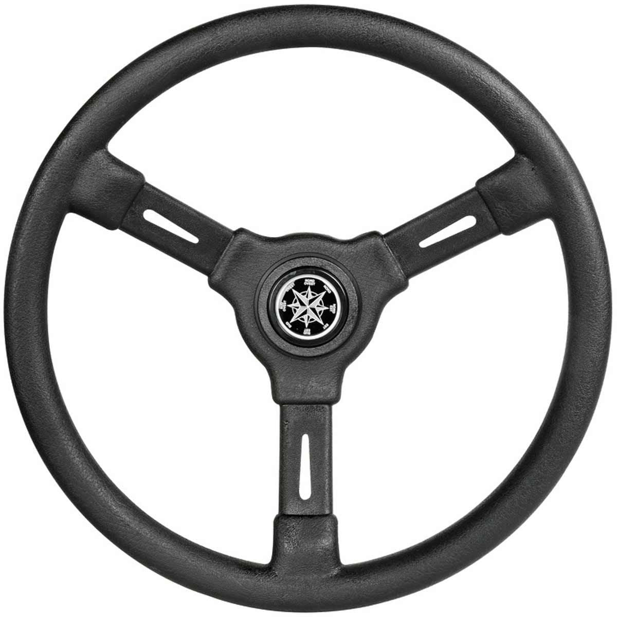 Osculati 3-Spoke Steering Wheel (Black Rim / 355mm) 611278