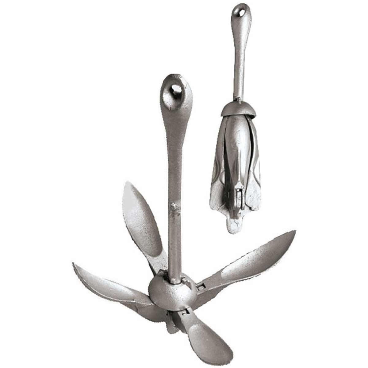Foldable Grapnel Anchor (2.5kg / Galvanised Steel) 621458