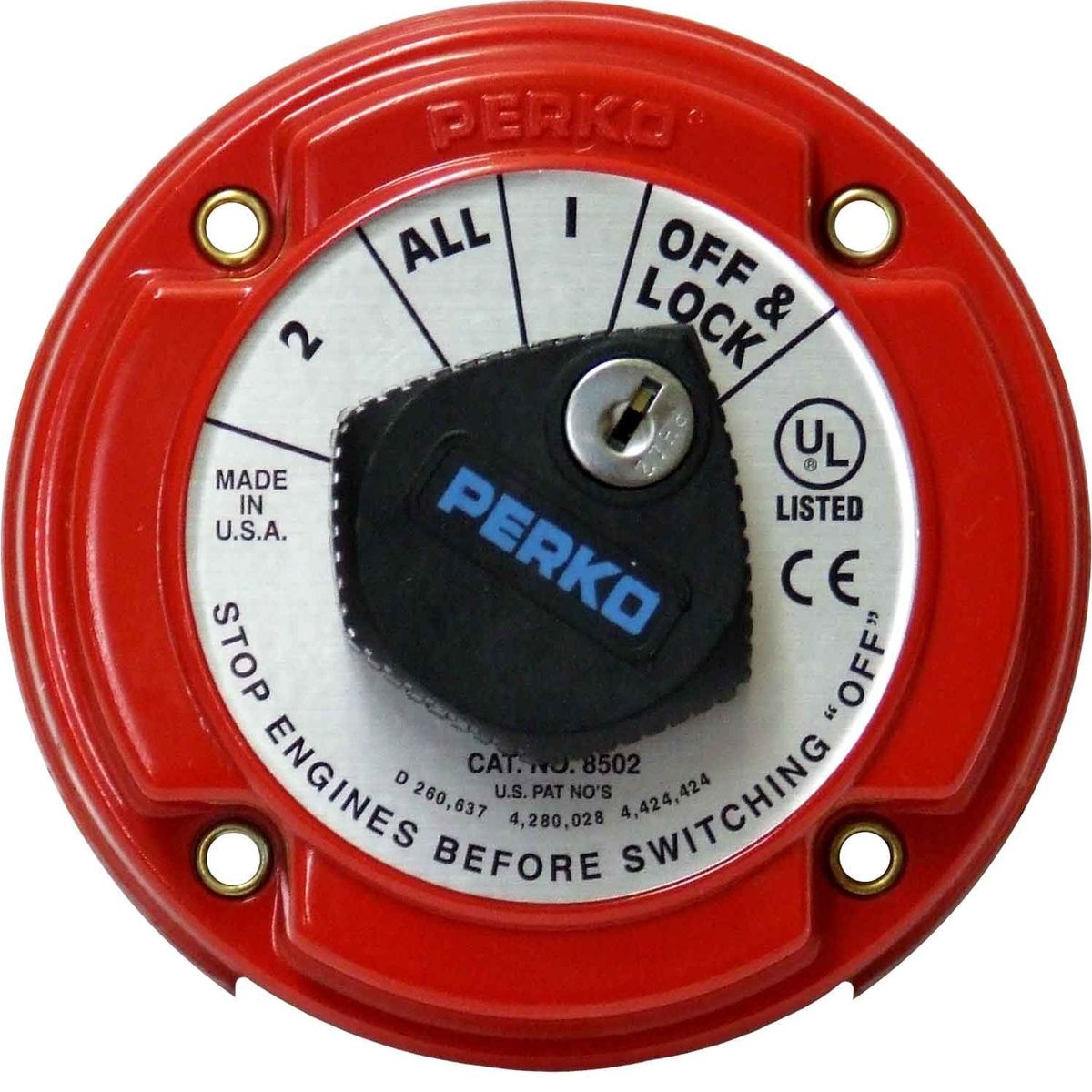 Perko Standard Battery Isolator 250A with Lock (12-32V) 714675