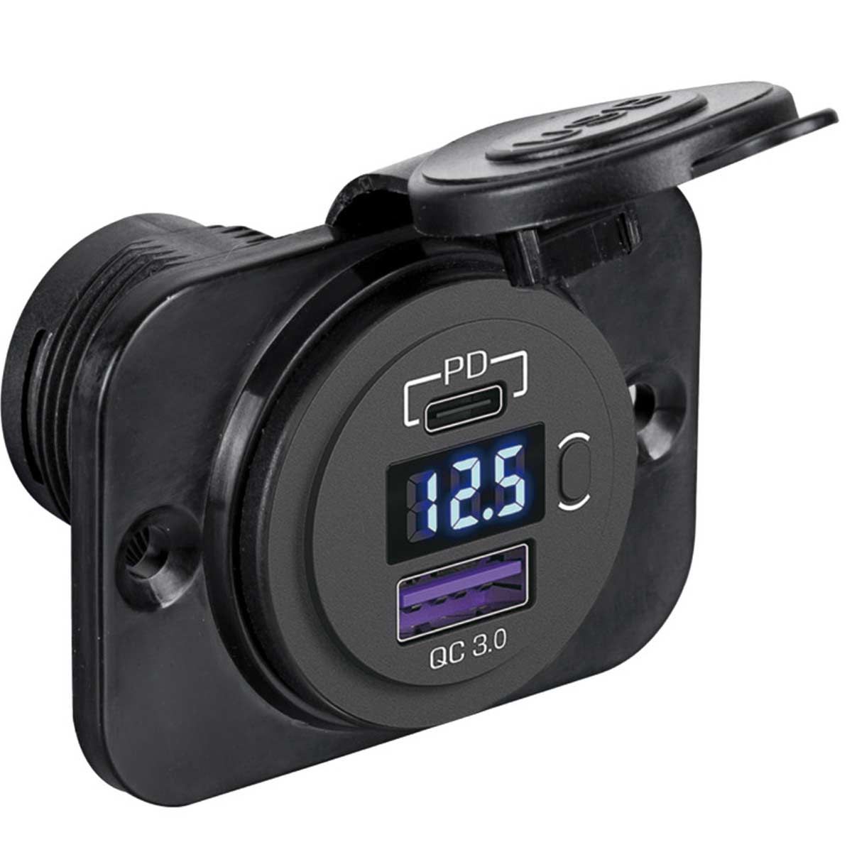 Osculati Digital Voltmeter + Double USB A-C 715677
