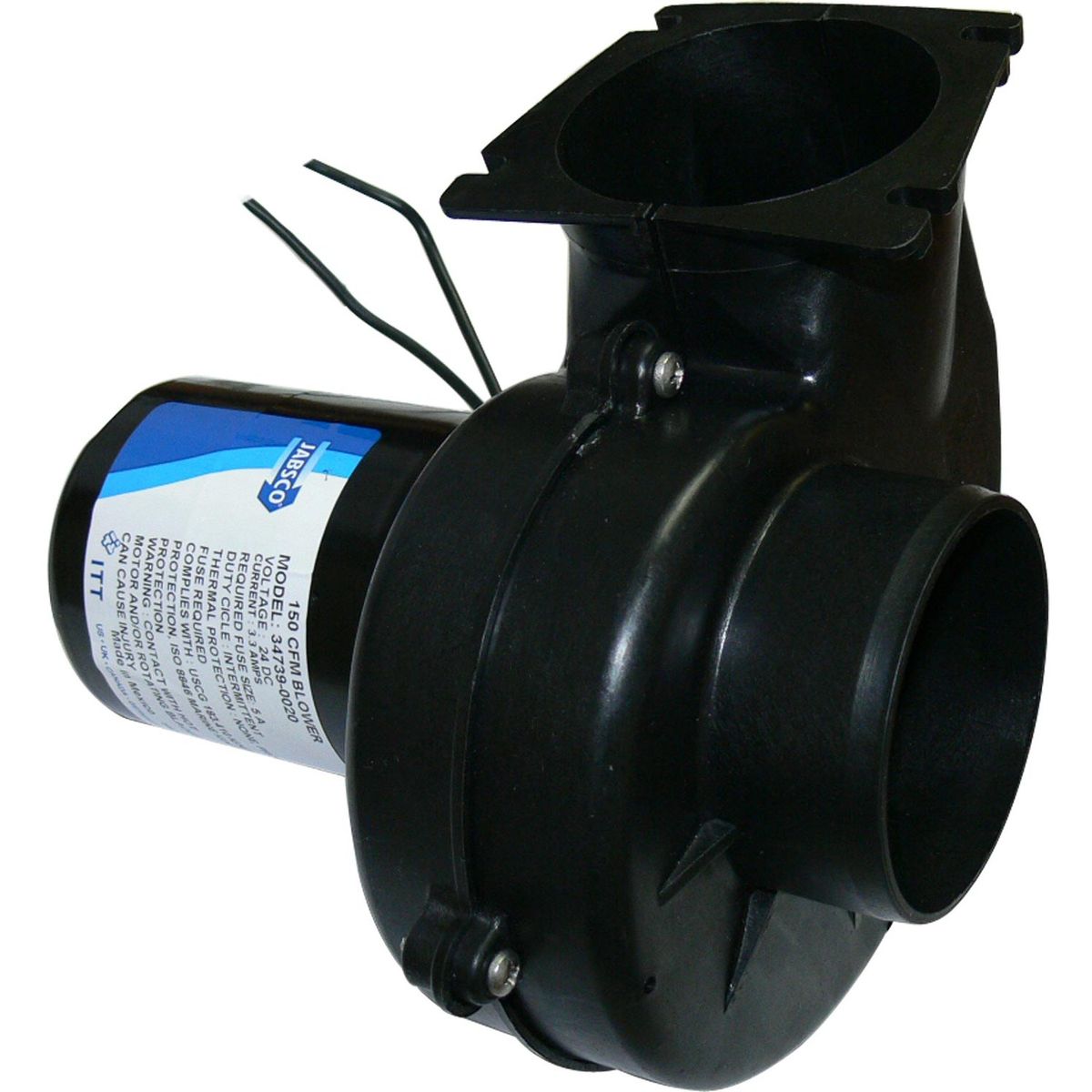 Jabsco Snail Cam Blower (Flangemount / 24V / 76mm Ducting Hose) 716711