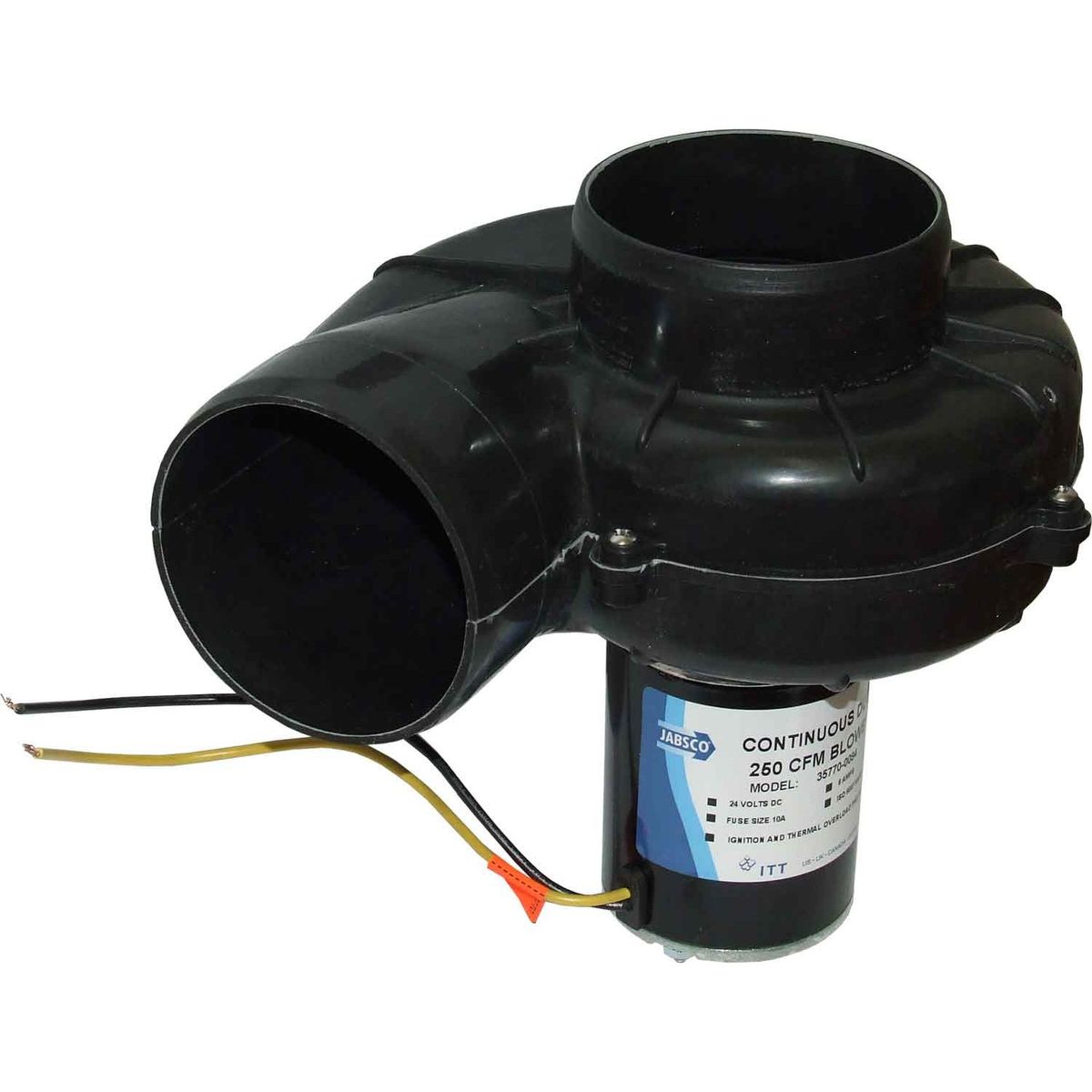 Jabsco Heavy Duty Snail Cam Blower (Flexmount / 24V / 102mm Hose) 716728