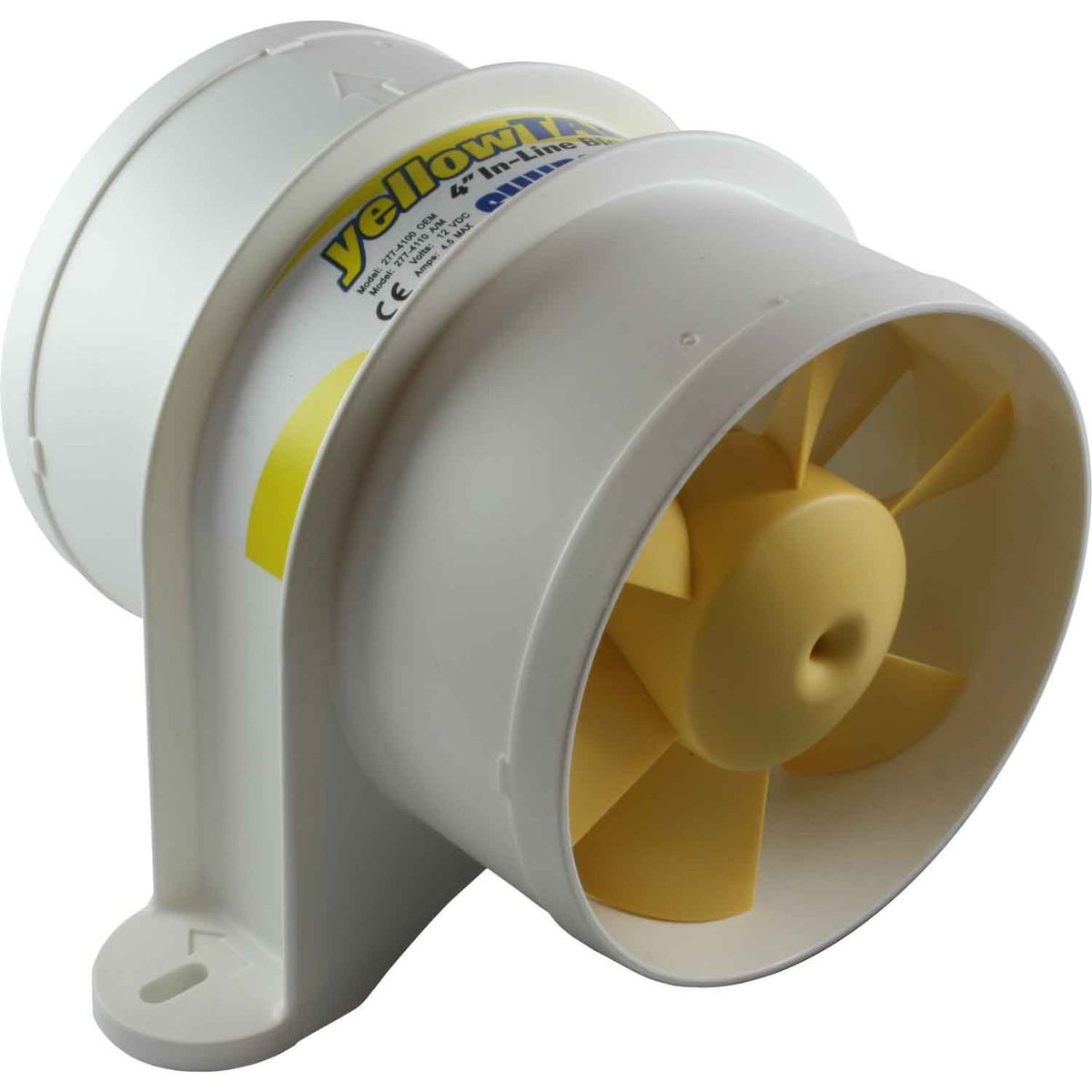 SHURflo YellowTail In-Line Blower (12V / 102mm Ducting Hose) 716754
