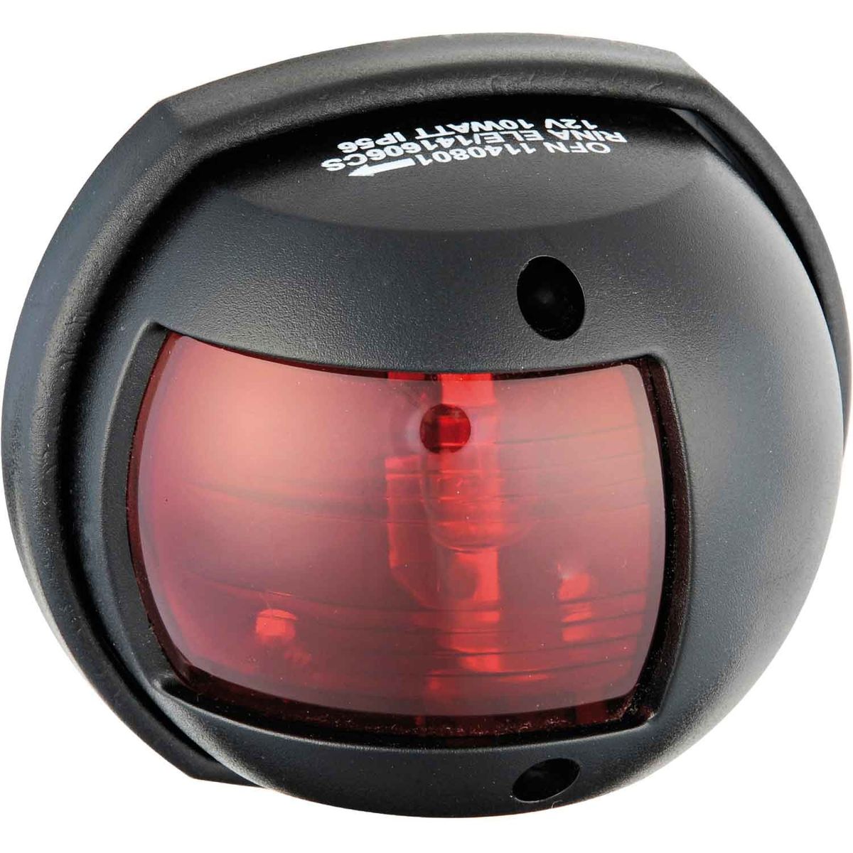 Compact Port Red Navigation Light (Black Case / 12V / 10W) 721802