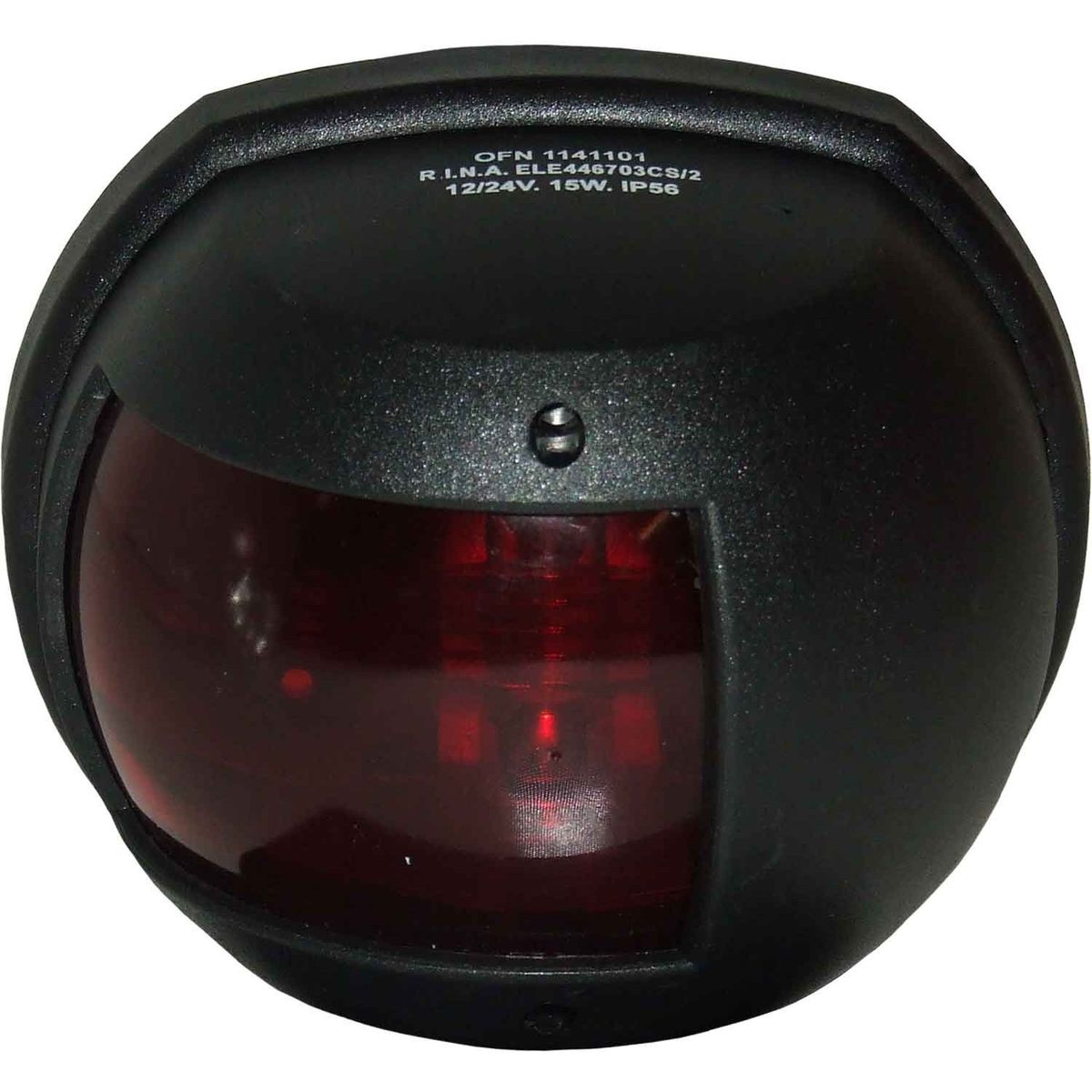 Maxi Port Red Navigation Light (Black Case / 12V / 15W) 721872
