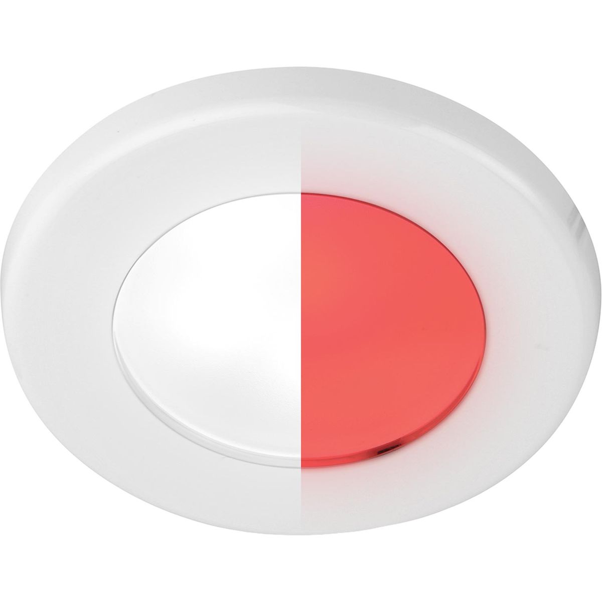 Hella EuroLED 75 Low Profile Round Light (White Case / White + Red) 724992