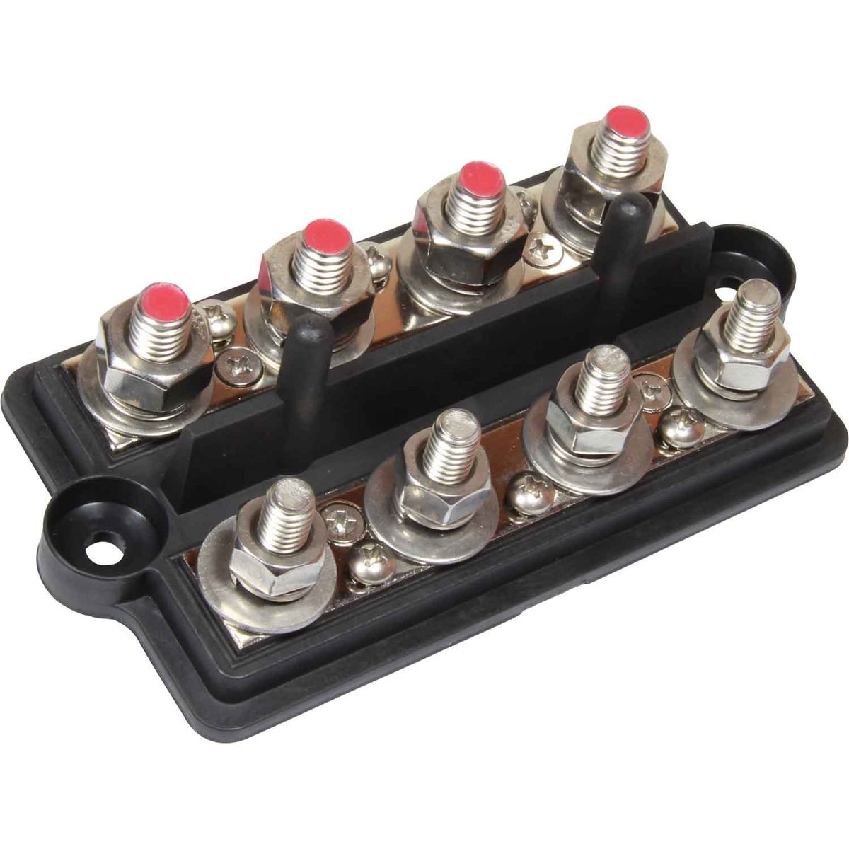 VTE Black 250A Power Distribution Busbar (4 x 5/16" & 4 x 3/8" Posts) 729220