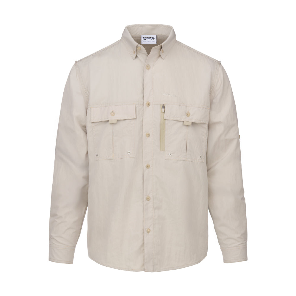 Snowbee Prestige Technical Fishing Shirt - Taupe - L