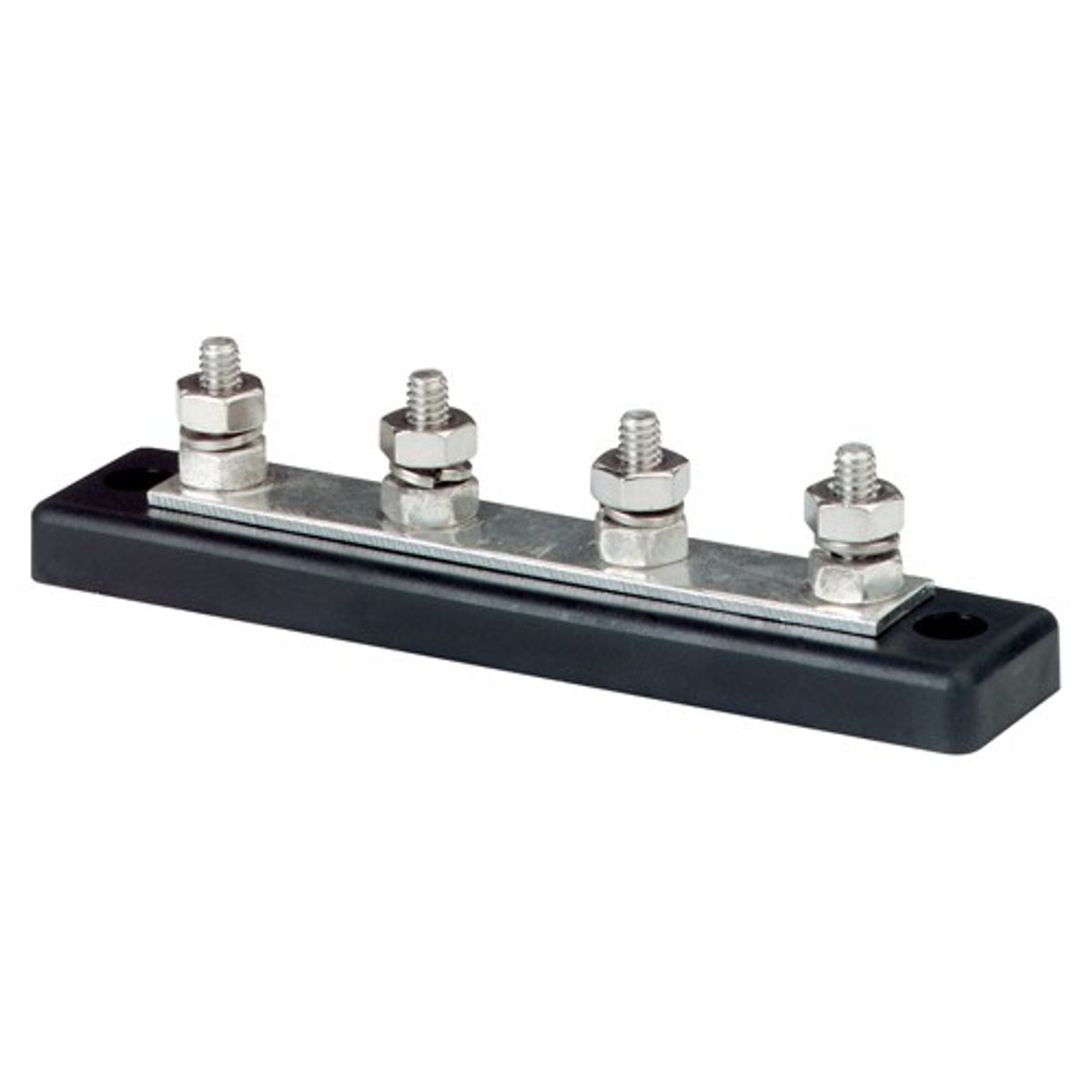 Blue Sea Black Common Busbar (150A / 4 x 1/4" Studs)