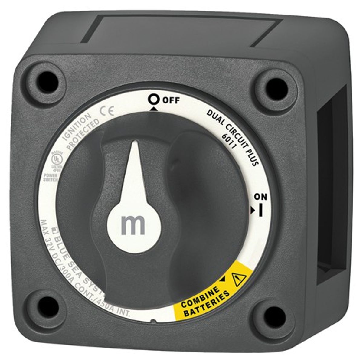 Blue Sea M Series Dual Circuit Plus Battery Switch (300A / Black)