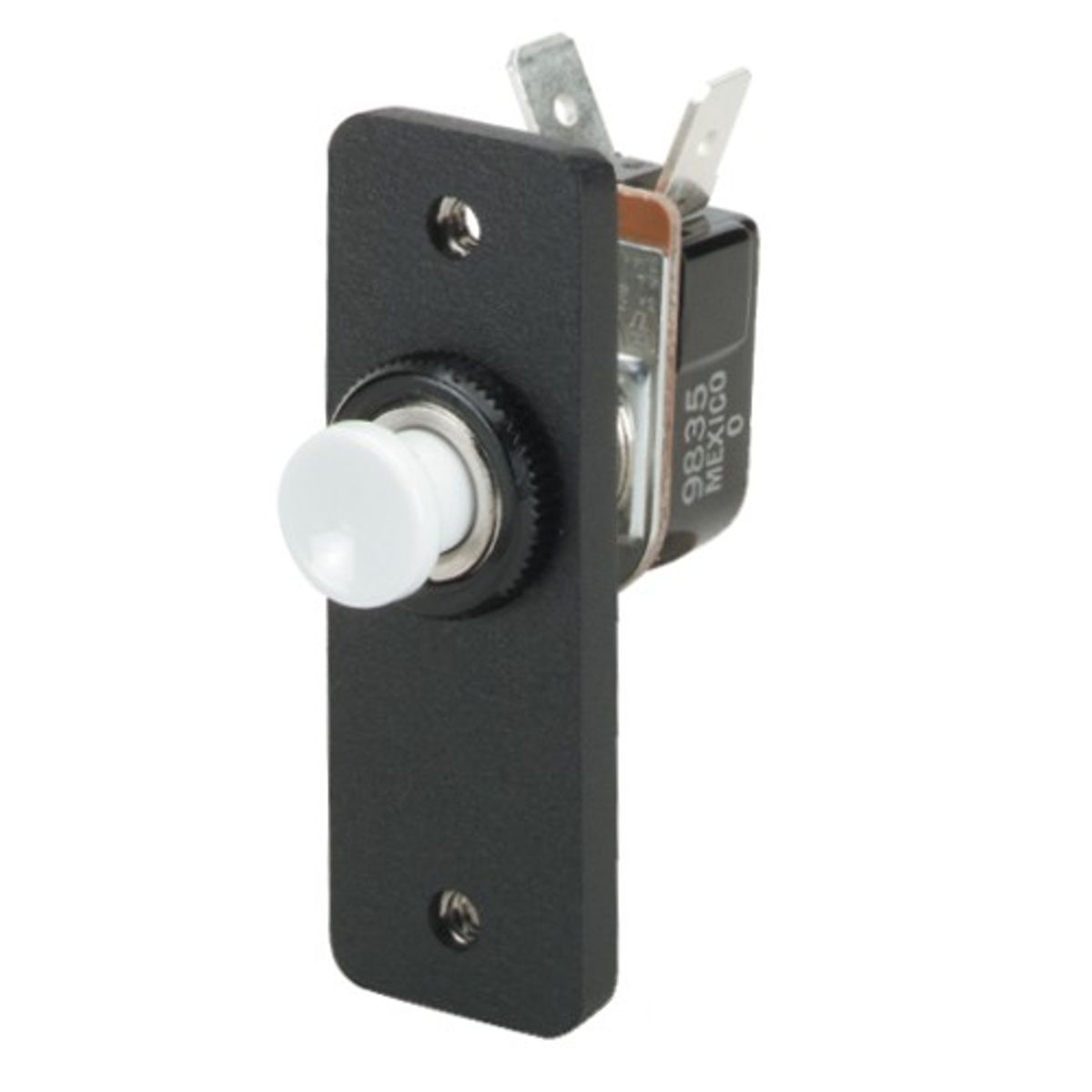 Blue Sea Push Button Switch (Off-Spring On / Single Pole)