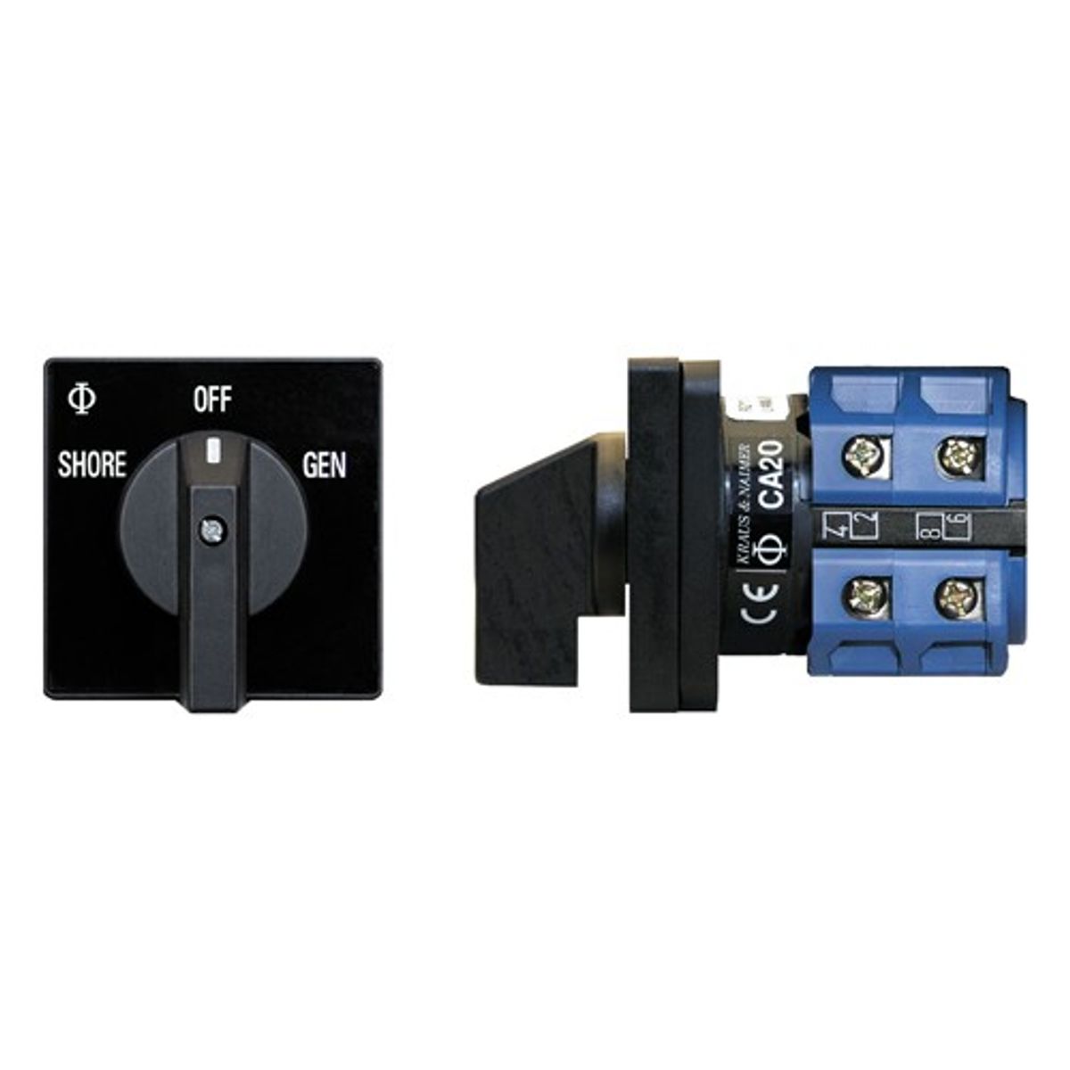 Blue Sea AC Rotary Switch (120V / "Off" Plus 2-Way / 2 Pole / 30A)
