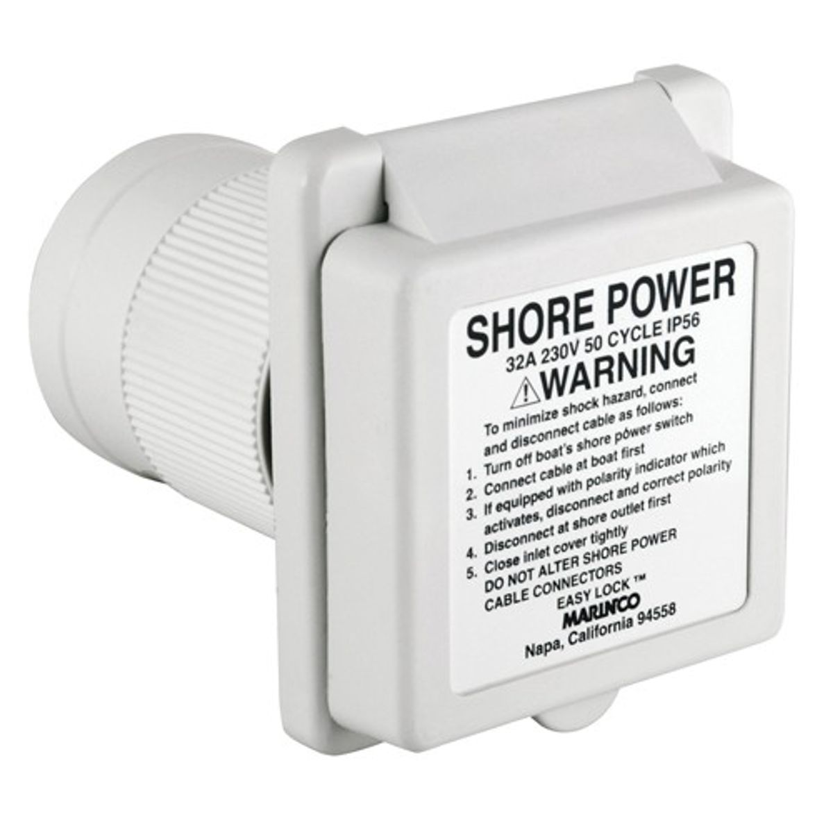 Marinco Standard Shore Power Inlet Socket with Easy Lock (32A / 230V) 8-45051