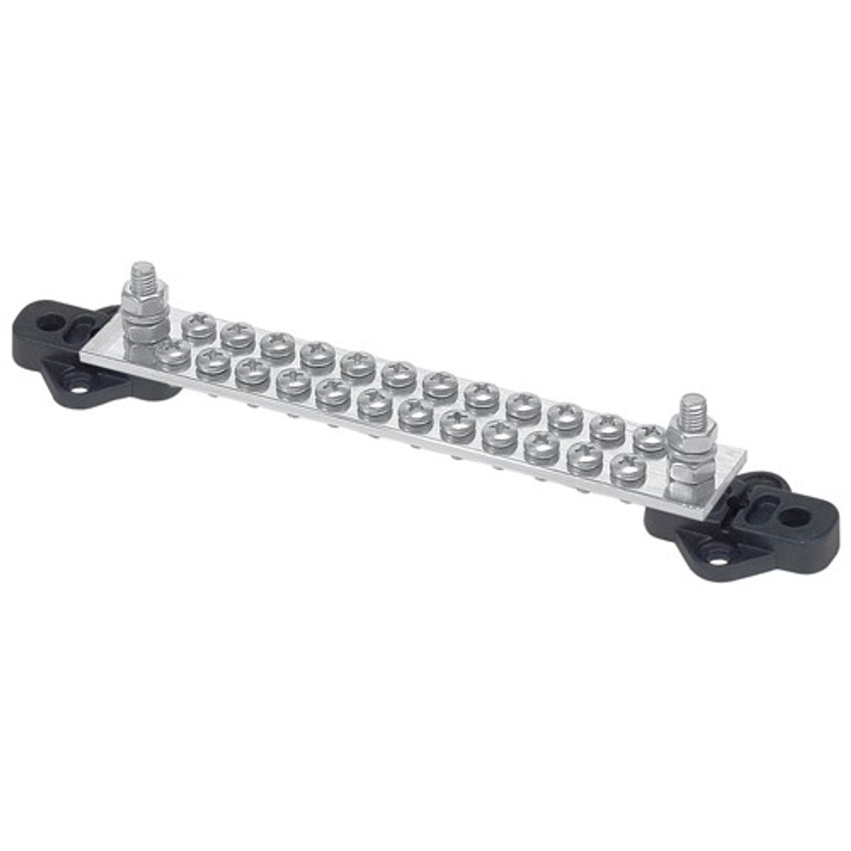 BEP Single Bus Bar with Cover (150A / 24 Screws / 2 Studs)