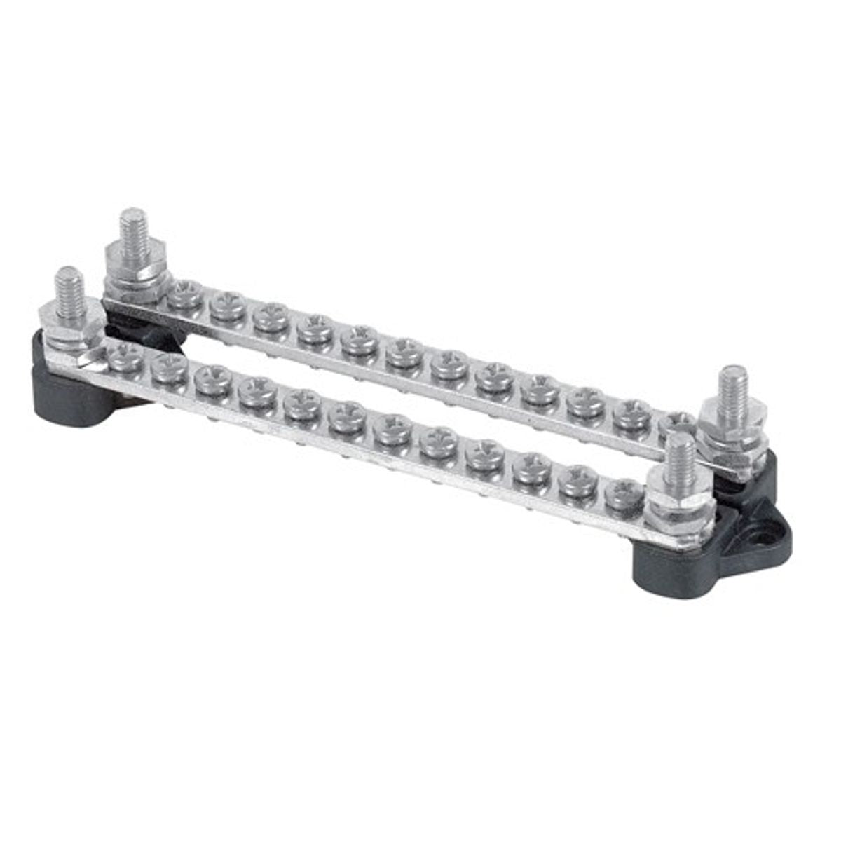 BEP Double Busbar with Cover (100A / 2 x 12 Terminals)