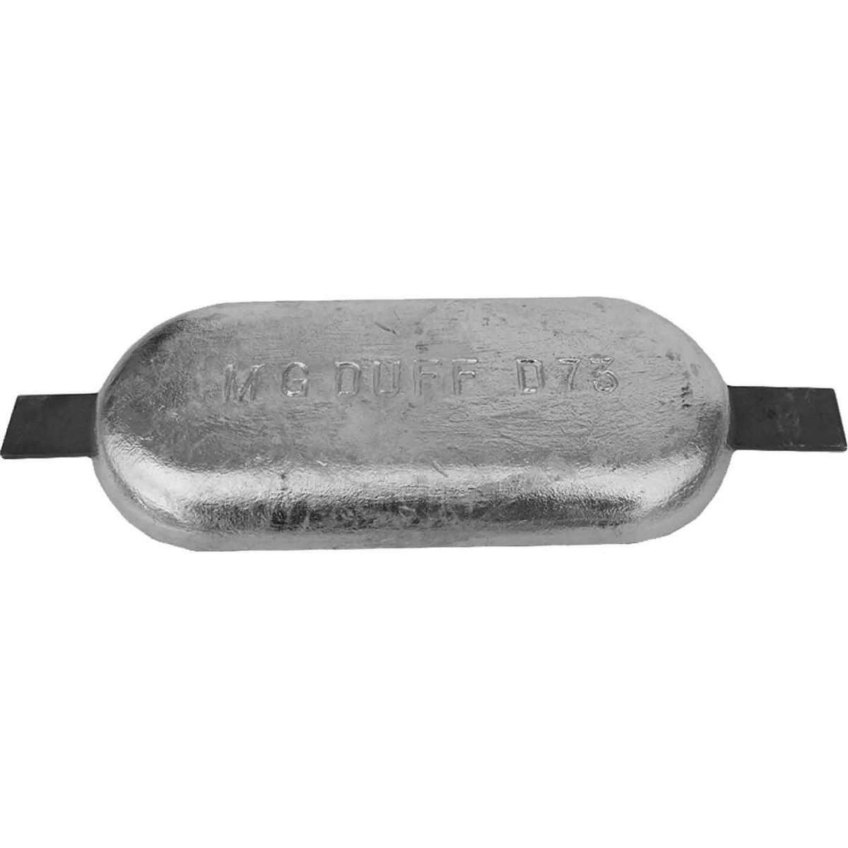 MG Duff ZD73 Straight Zinc Hull Anode for Salt Waters (10.0kg / Weld) 812005