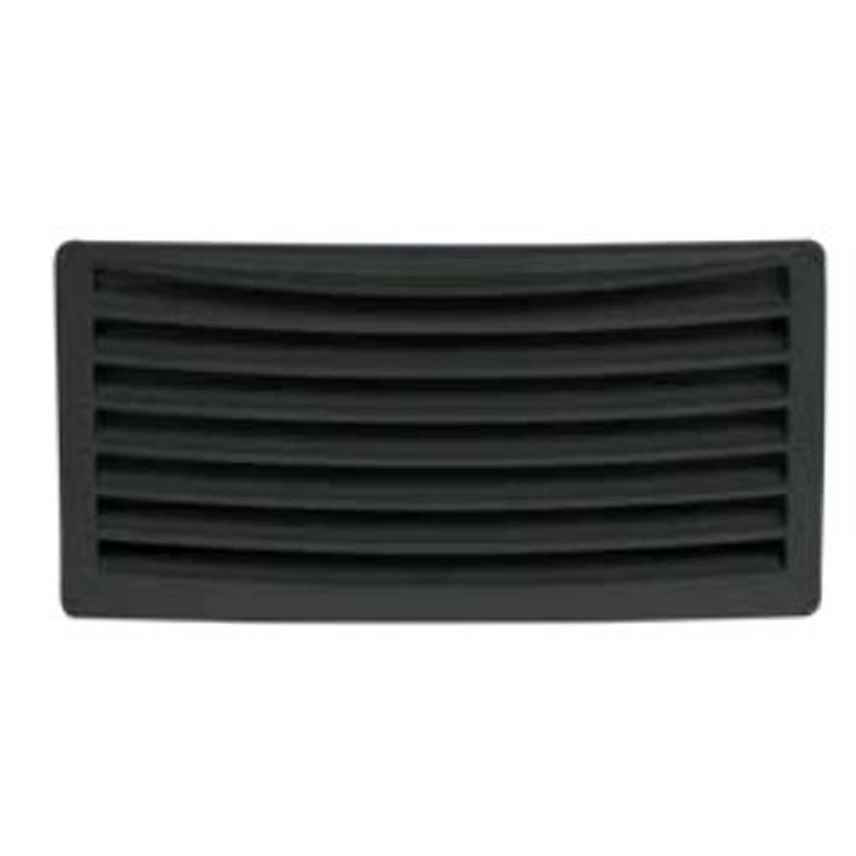 Can SB Plastic Louvred Vent 236 x 118mm Black 813548