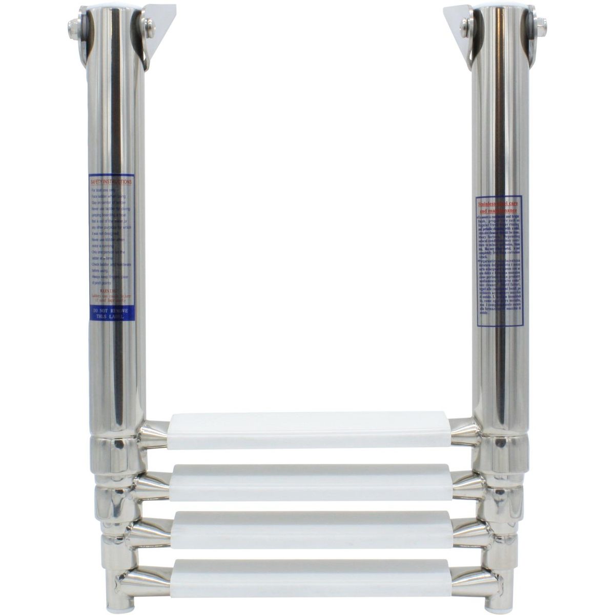 Osculati Stainless Steel 4 White Step Telescopic Ladder (1156 x 394mm) 831224