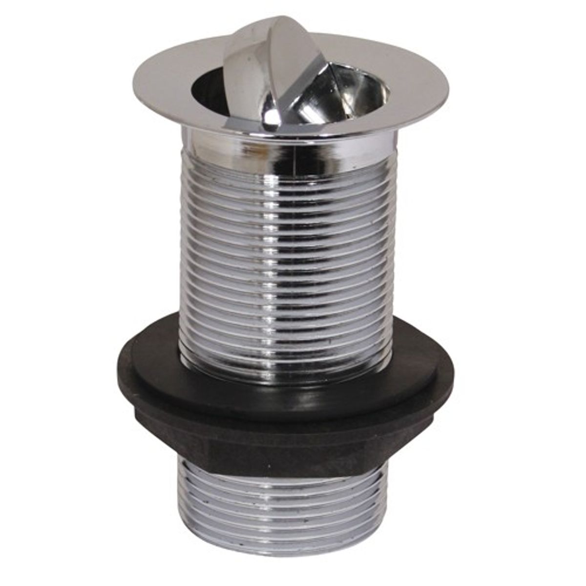 AG Chromed Brass Basin Waste Straight (1-1/4" BSP Male, Captive Plug)