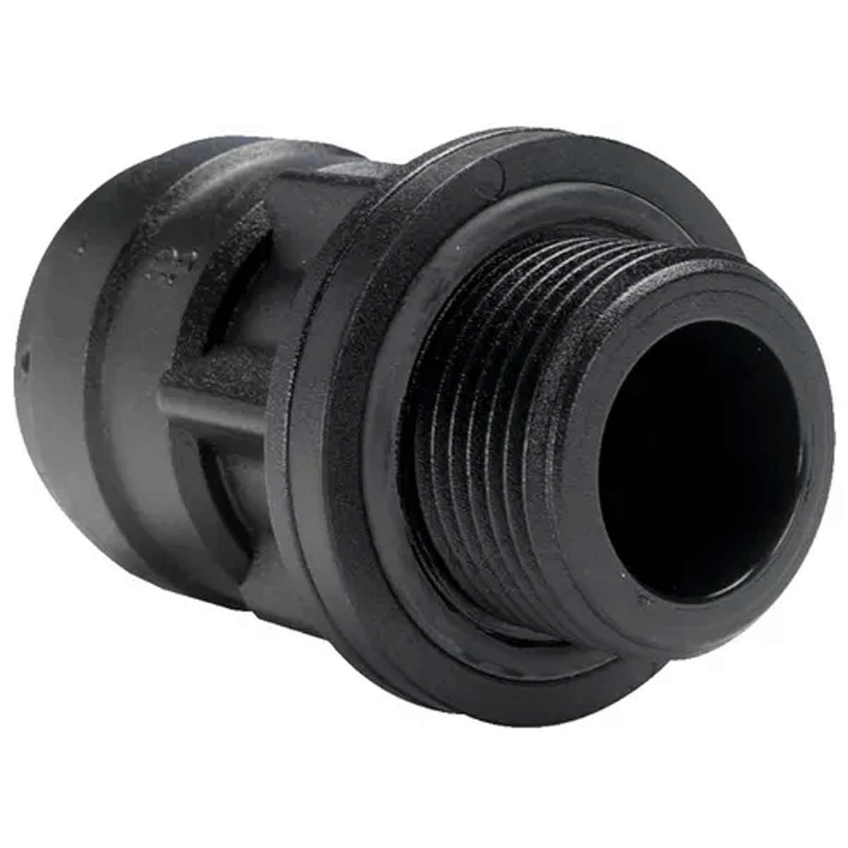 JG Speedfit Straight Adaptor for 15mm Pipe (1/2" BSP Male / Black) 9-83994BK