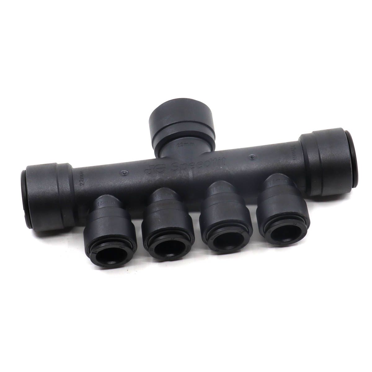 JG Speedfit 22mm x 15mm 4-Port Rail Manifold 9-84243