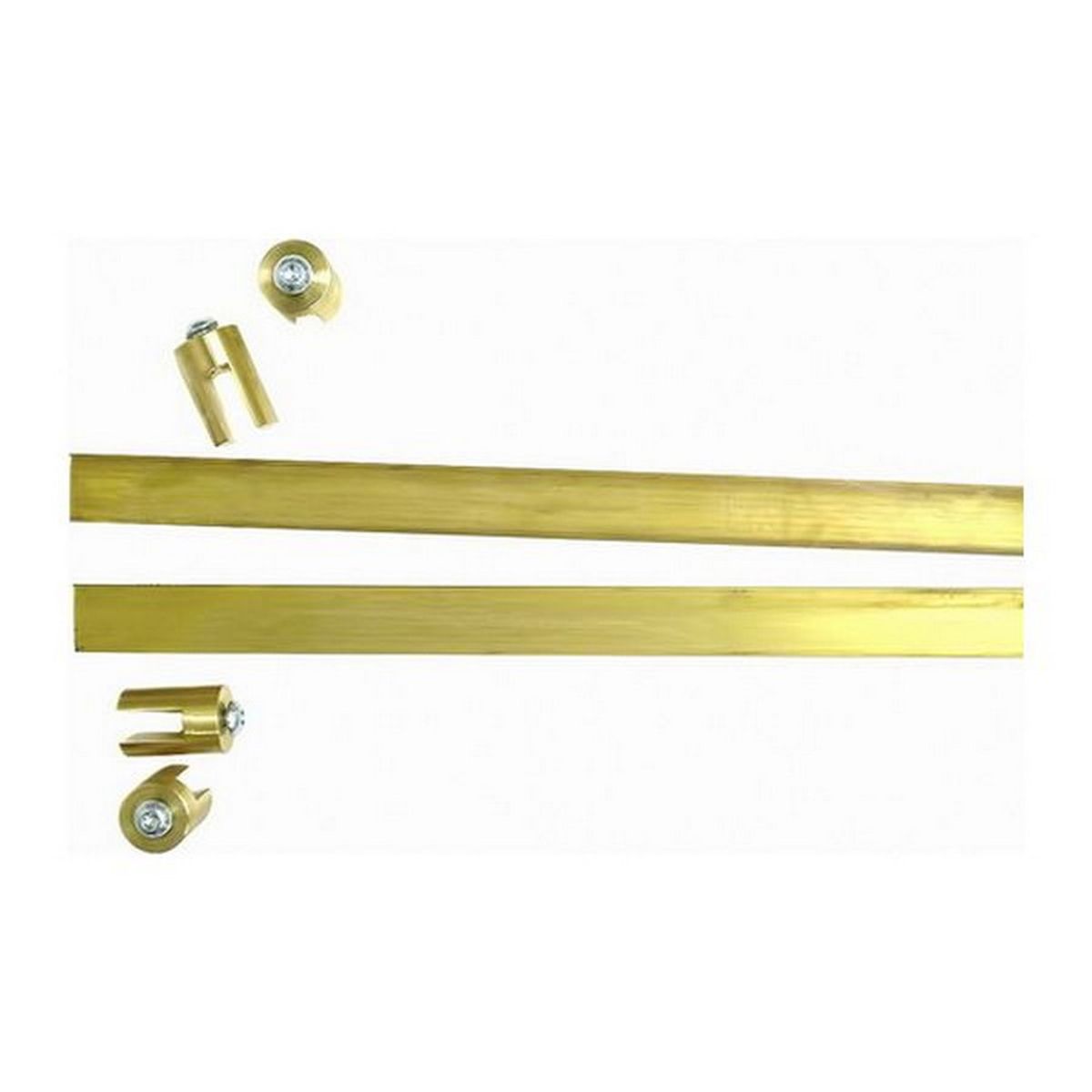 AG 4 Brass Runners with 2 Brass Flat Strips (6ft)