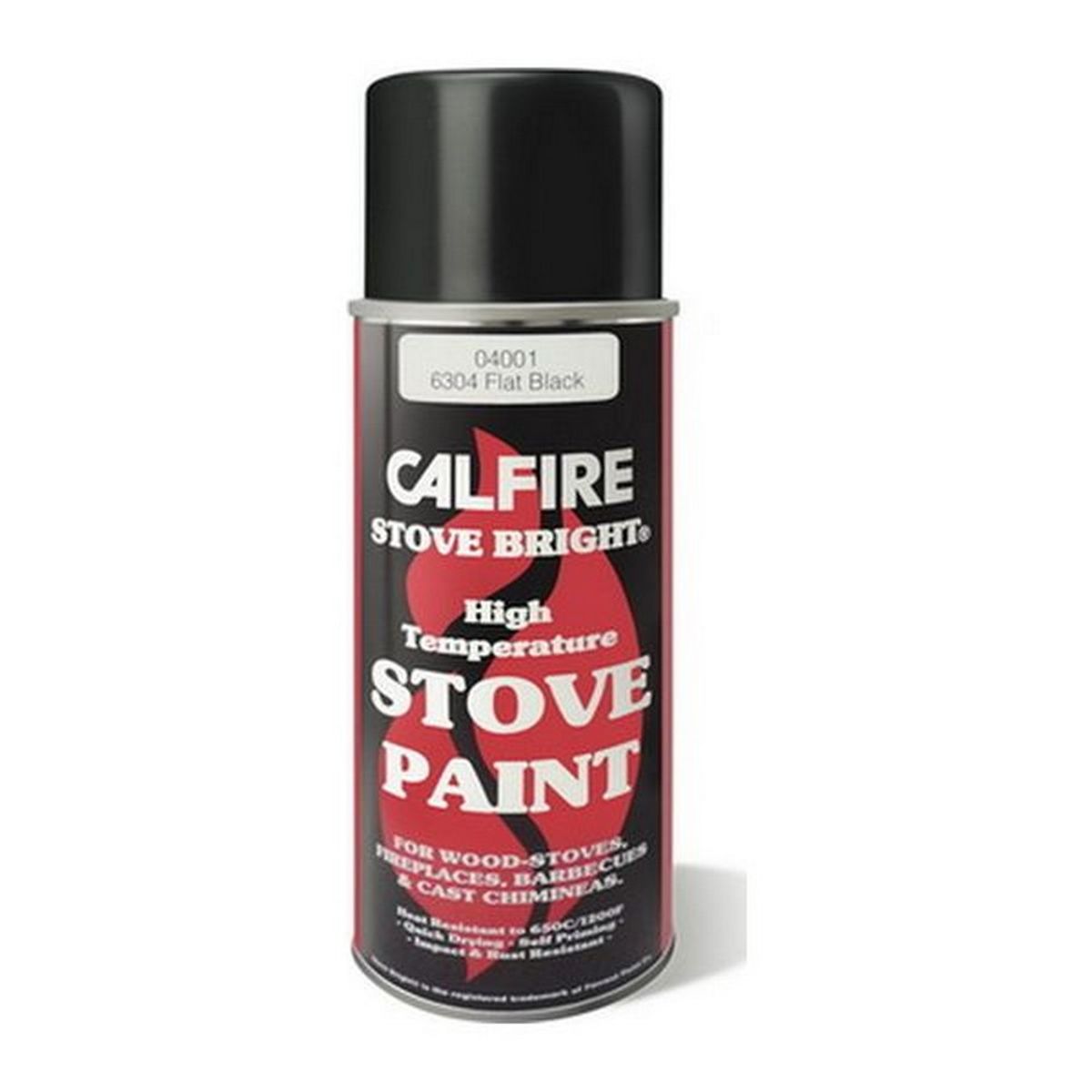 Calfire High Temperature Black Stove Paint Aerosol Matt - 400ml AC-032