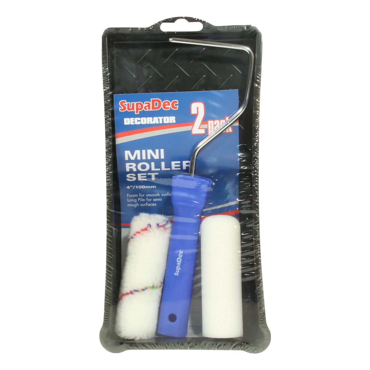 SupaDec Paint Roller Set 2 Pack (1 Foam / 1 Long Pile) AC-172