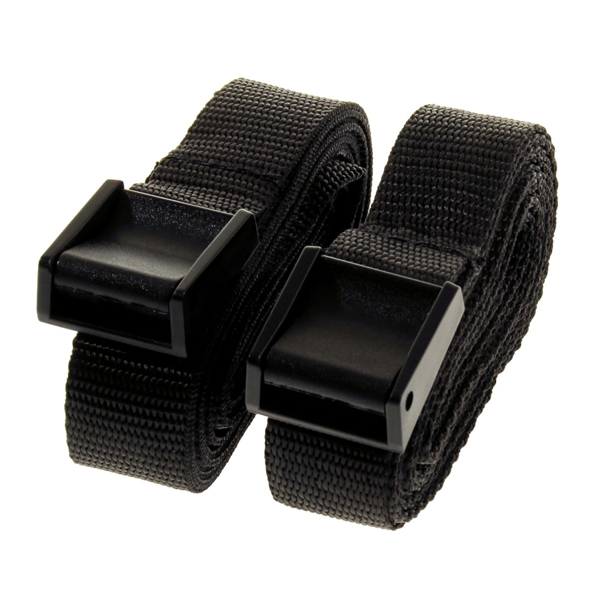 W4 Durable Nylon Black Cargo Straps (3 Metres / Pack of Two) AR-100