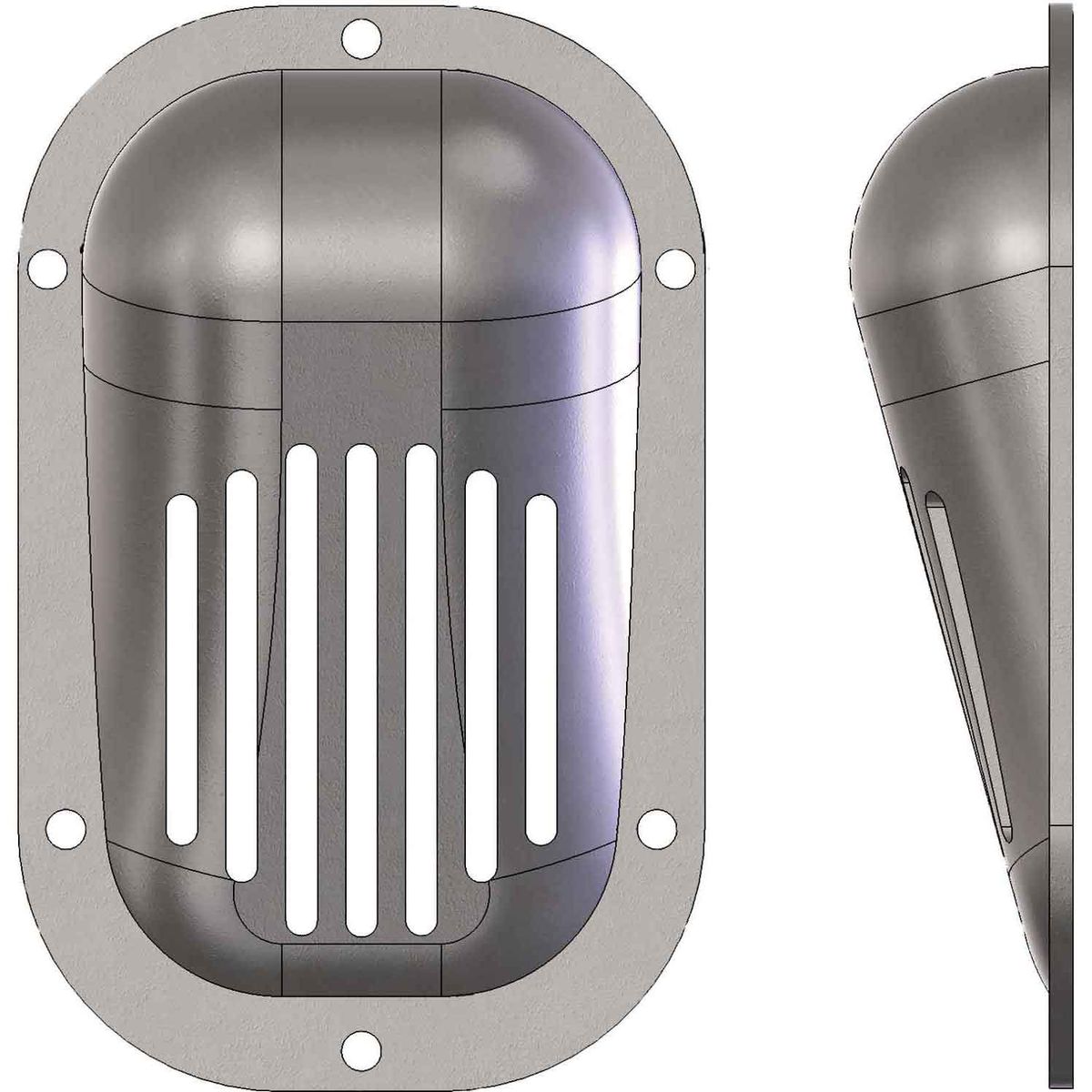 Arctic Steel Inlet Scoop Strainer (2205 Stainless / 140 x 100mm) AS-ISS140-100