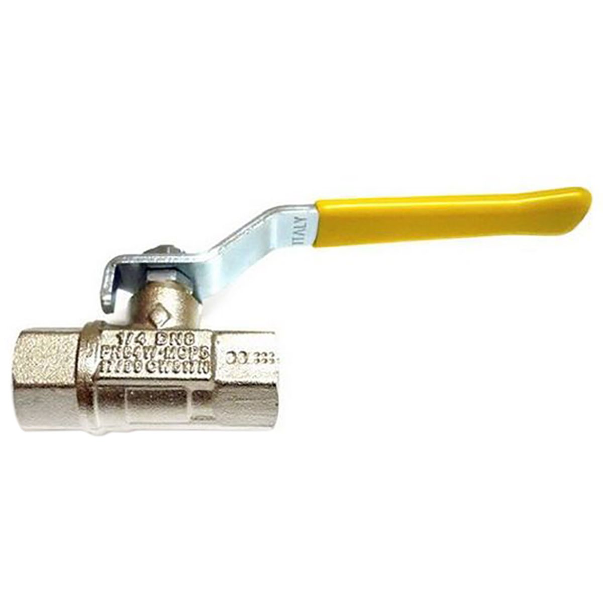 AG Gas Ball Valve Yellow Handle 1/4" BSP Female AV-033