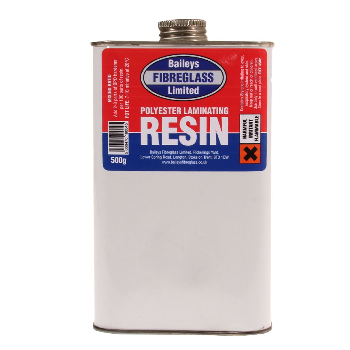 Baileys Fibreglass Polyester Resin 500g BA-002