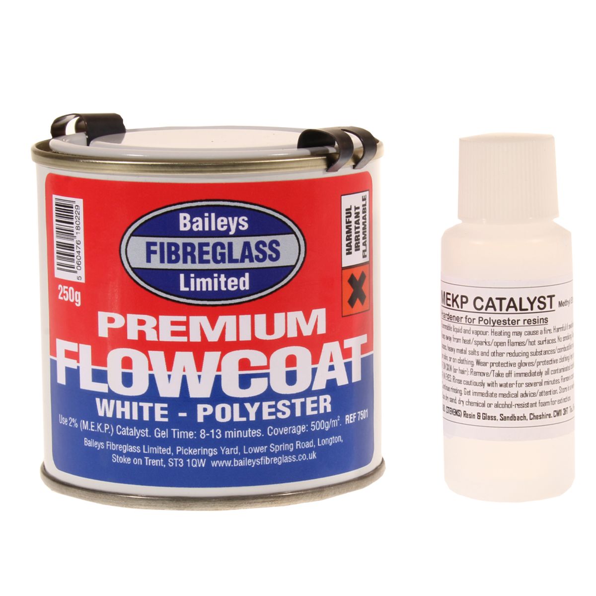 Baileys Premium Flowcoat in Brilliant White (250g / with Hardener) BA-015