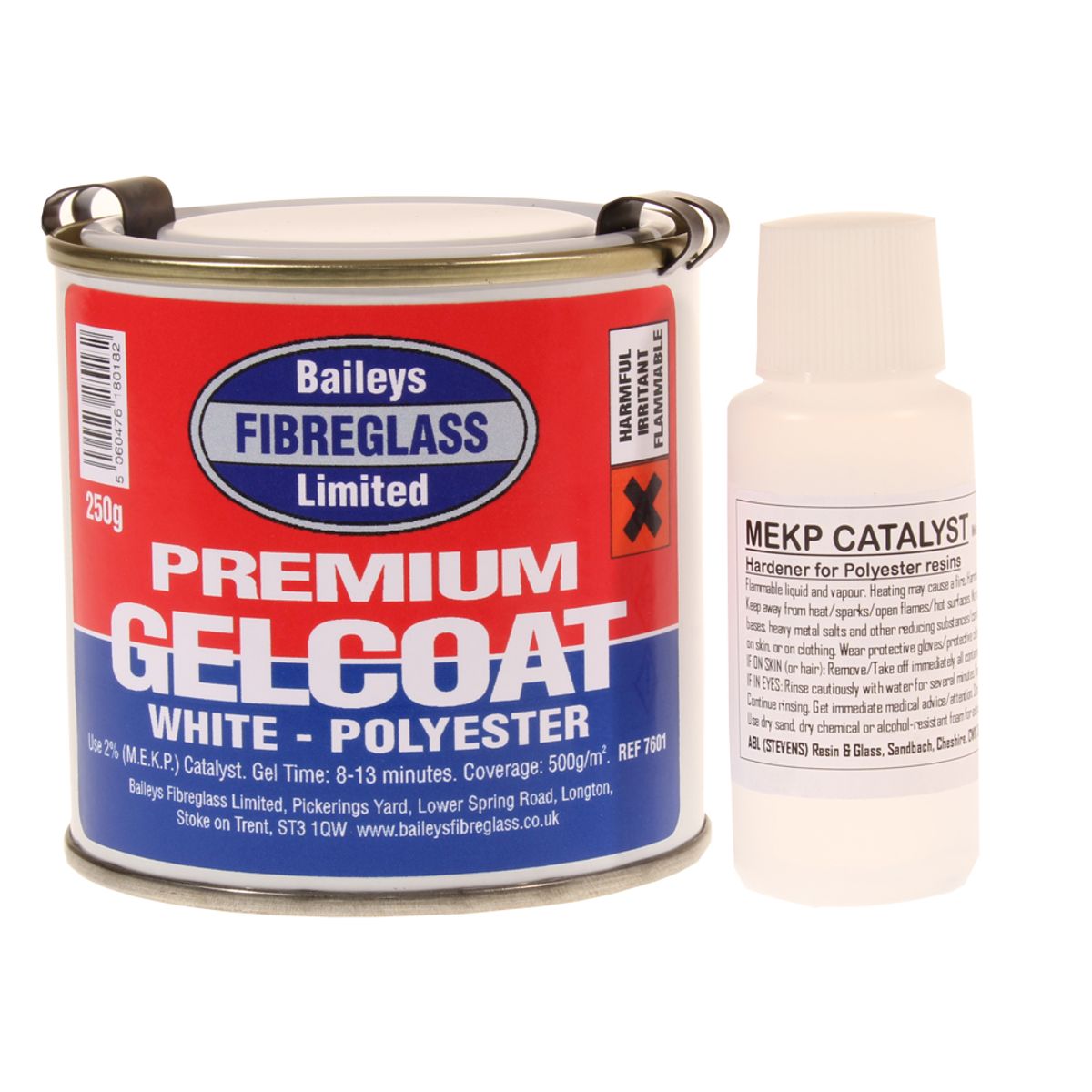 Baileys Premium Gelcoat in Brilliant White (250g / with Hardener) BA-020