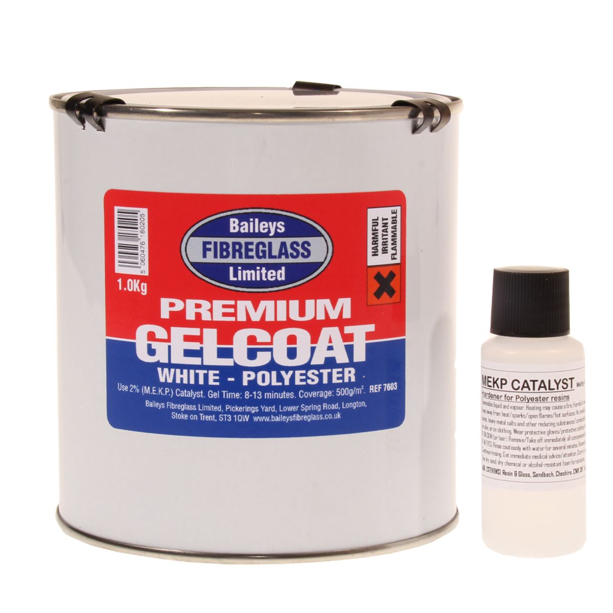 Baileys Premium Gelcoat in Brilliant White (1kg / with Hardener) BA-022