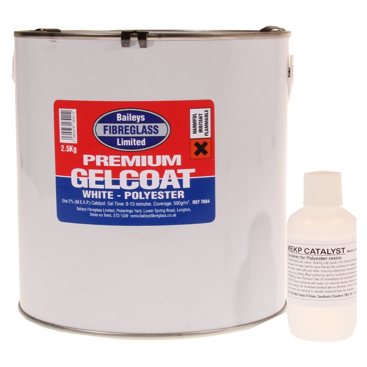 Baileys Premium Gelcoat in Brilliant White (2.5kg / with Hardener) BA-023