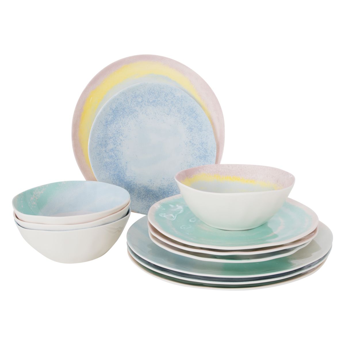 Bo-Camp Pastel Collection Tableware Barfleur (12 Pieces)