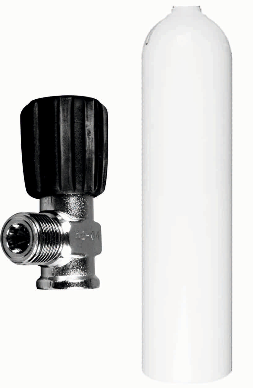 BTS 3 Litre 232 Bar Black Luxfer Aluminium Cylinder with Inert Gas Valve S16116693