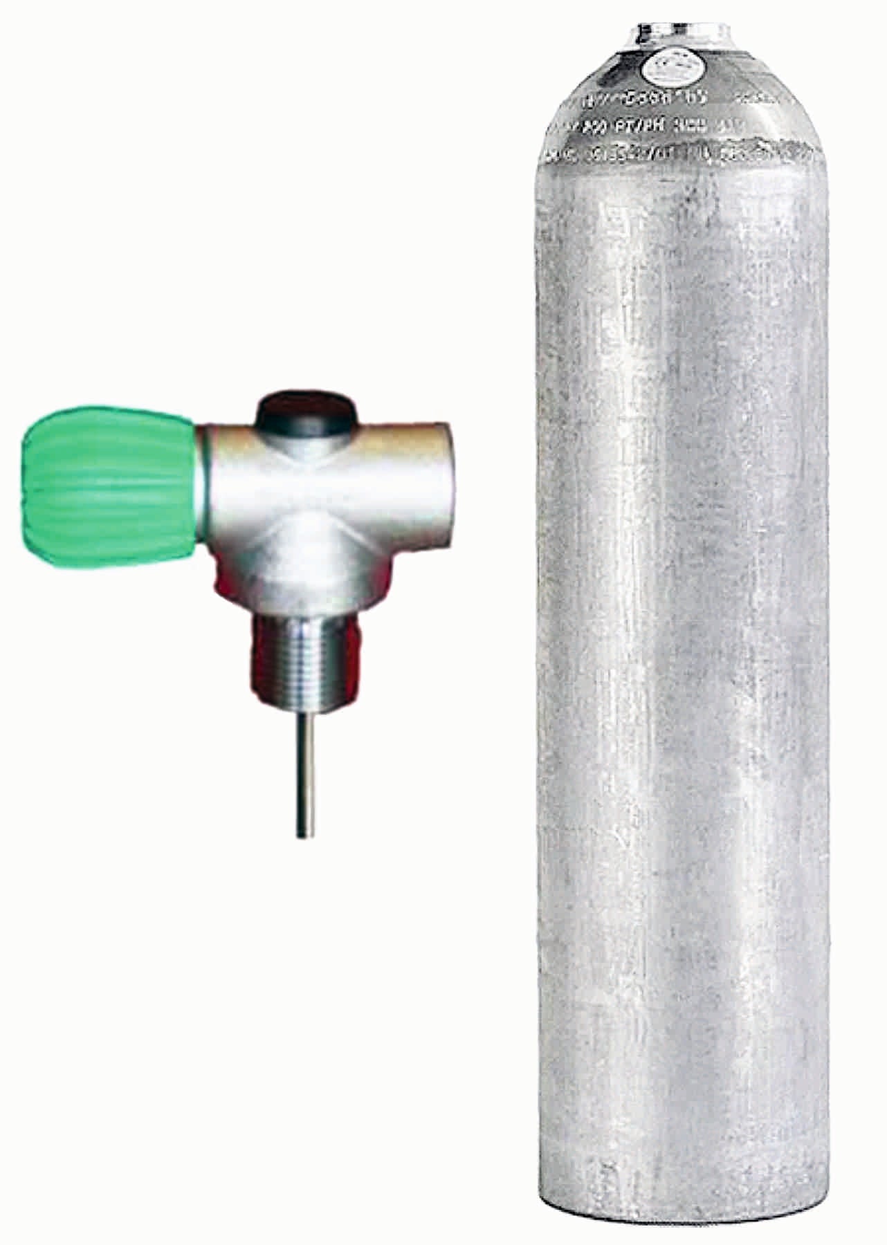 BTS 7 Litre 200 Bar Natural Luxfer Aluminium Cylinder with Nitrox Rebreather Valve S16216514