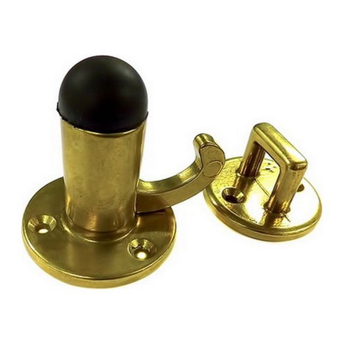 AG Small Door Holder Manual Polished Brass CF-154