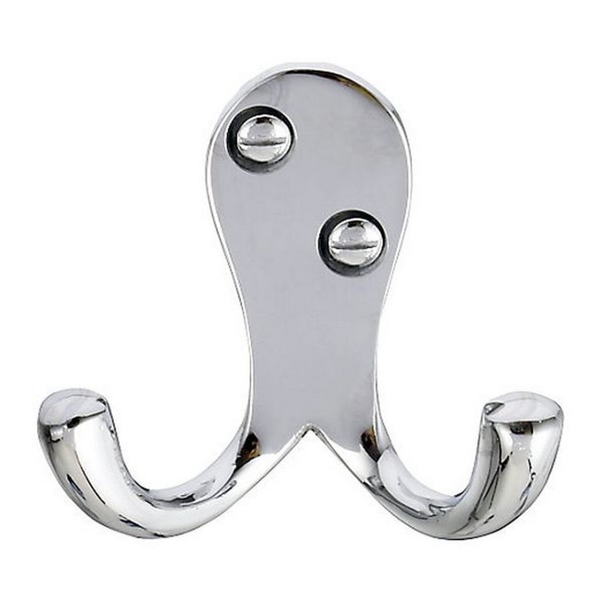 AG Double Robe Hook in Chrome (Side-By-Side / 75mm) CF-242