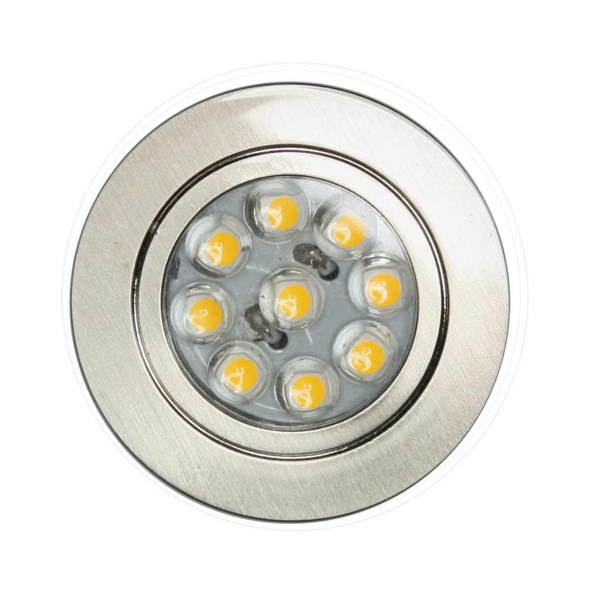 Recessed Downlight 45mm Brushed Nickel (12V / 1W / Warm White / IP20) DM114