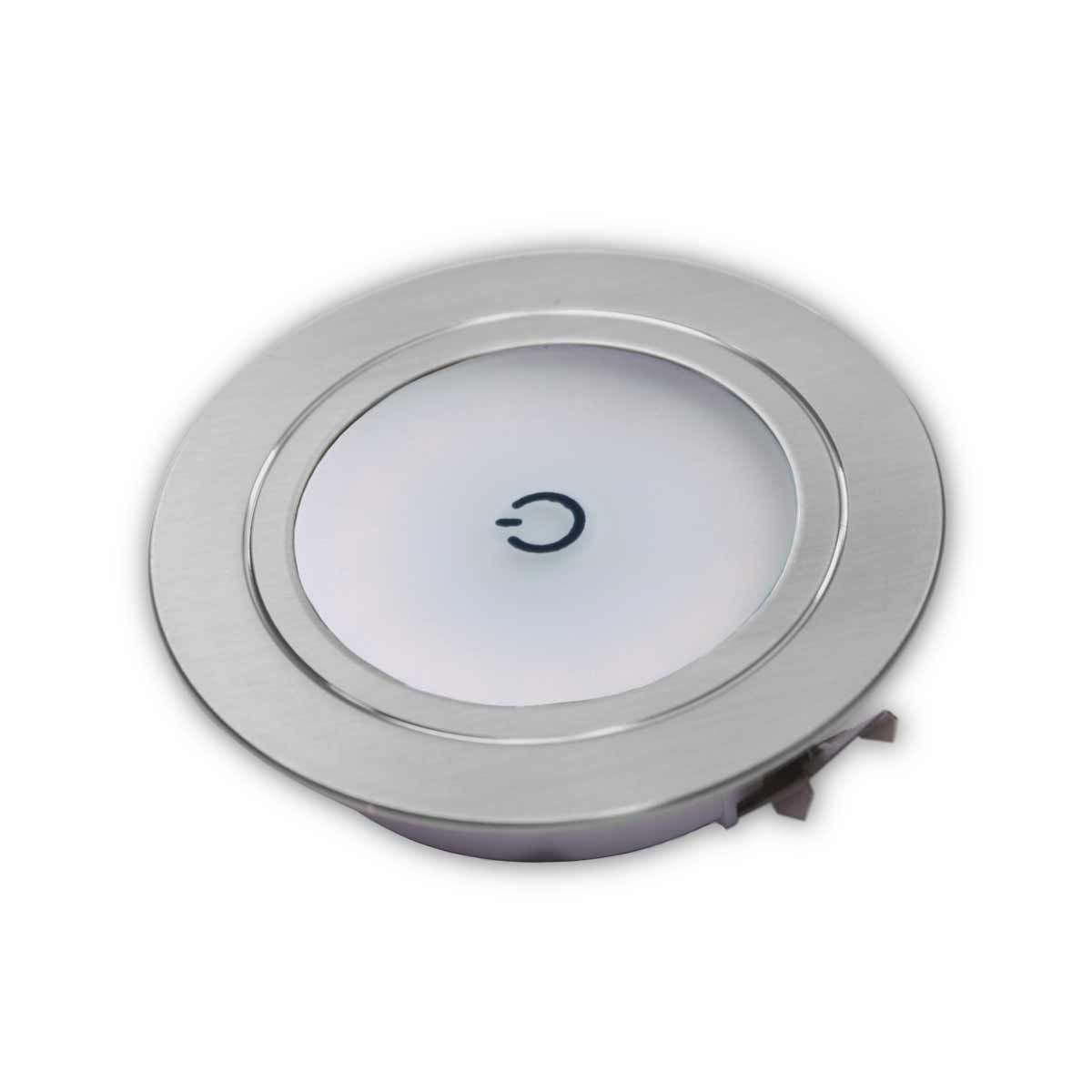 Touch Operated Recessed Downlight (12V / 1.69W / Warm White / IP20) DM116
