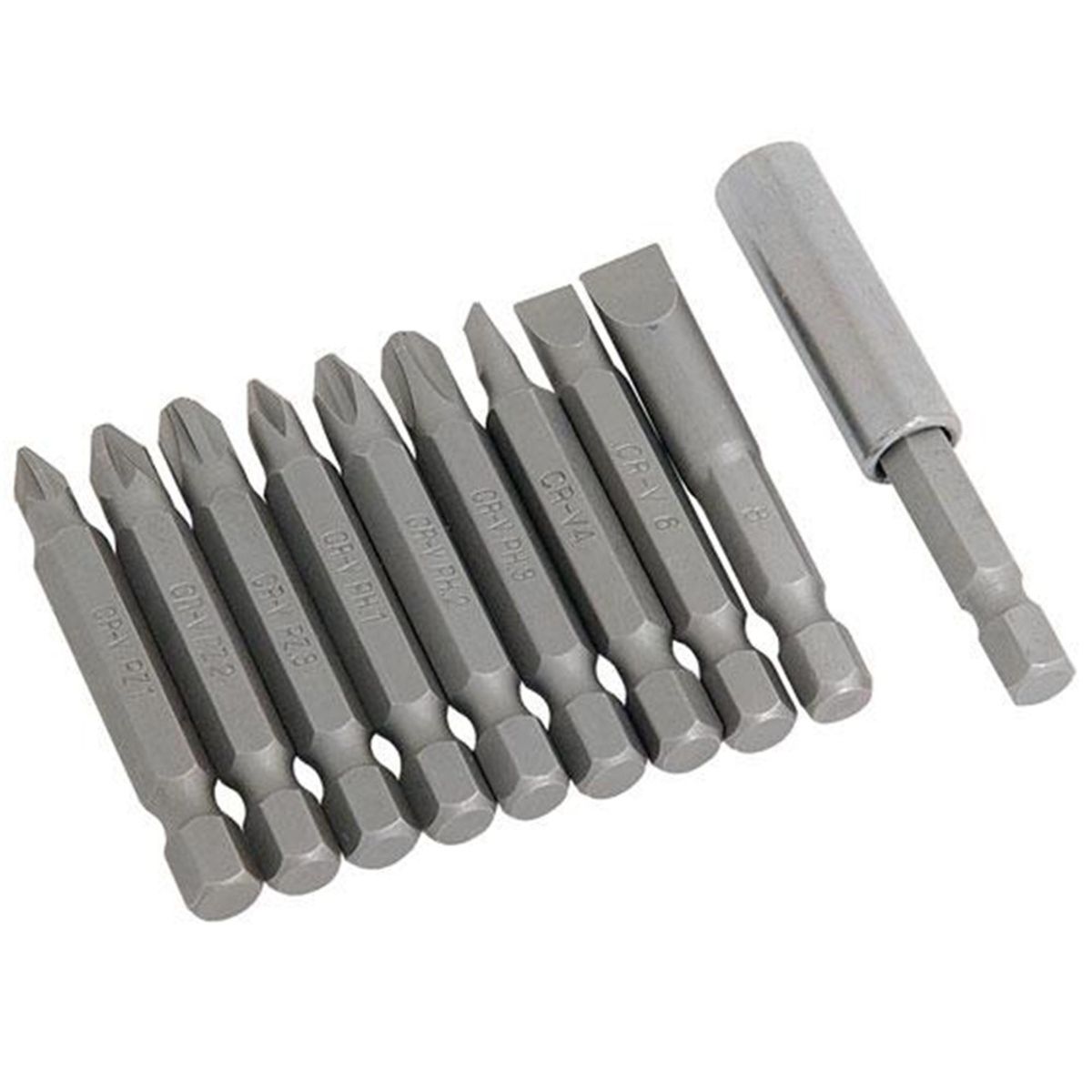 Cannon Tools 10 Piece Power Bit Set in Chrome Vanadium DT-089