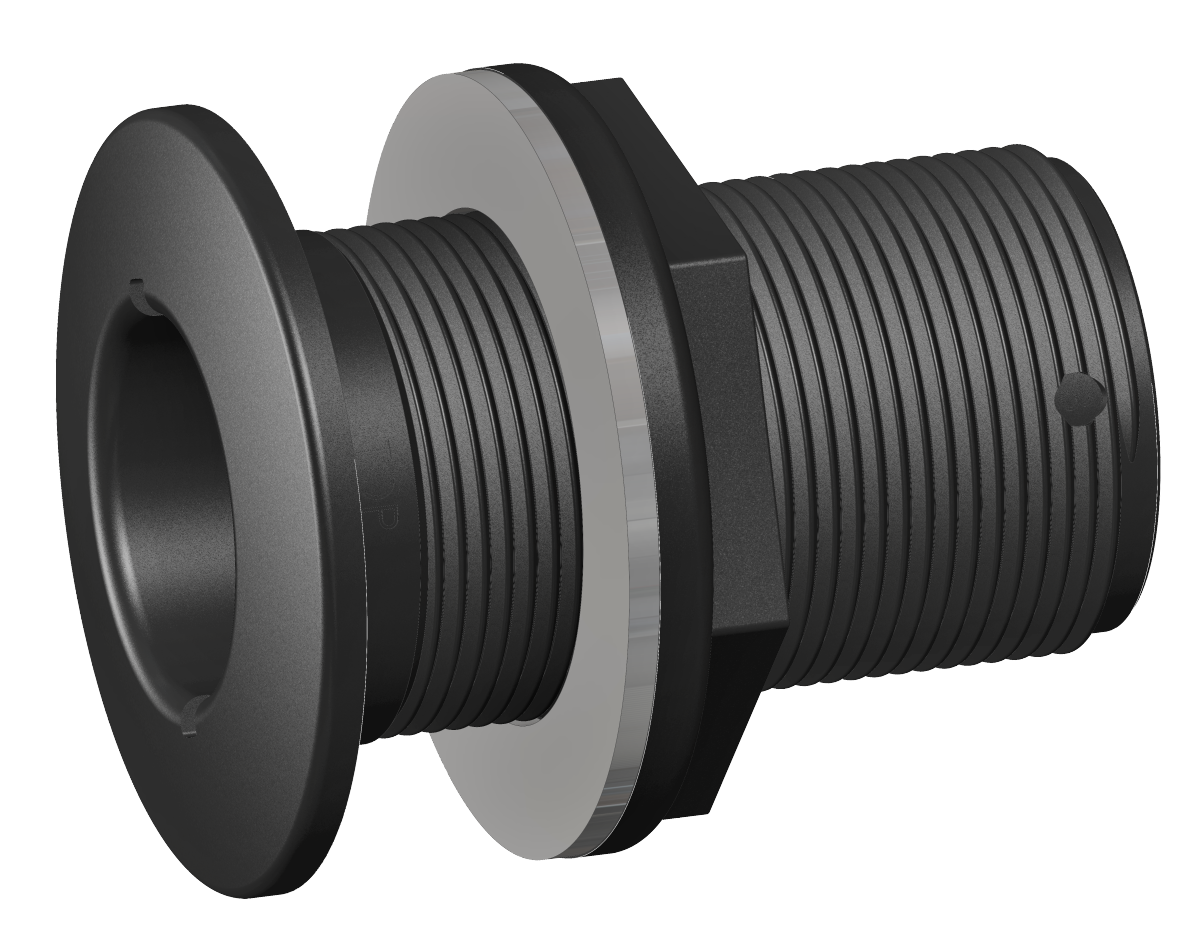 TruDesign Skin Fitting Domed 2” BSP Black