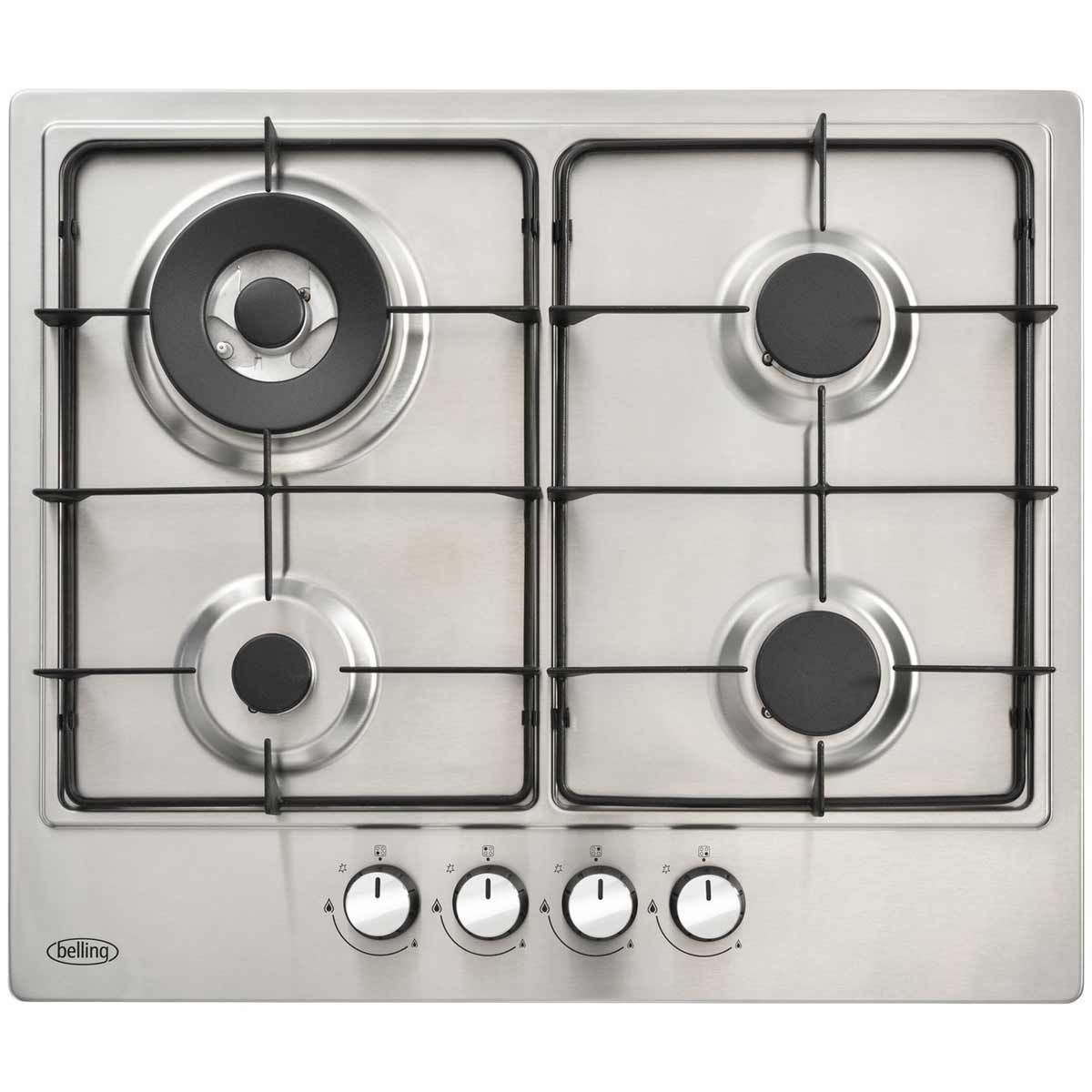 Belling Stainless Steel LPG Hob with 4 Burners (60cm)