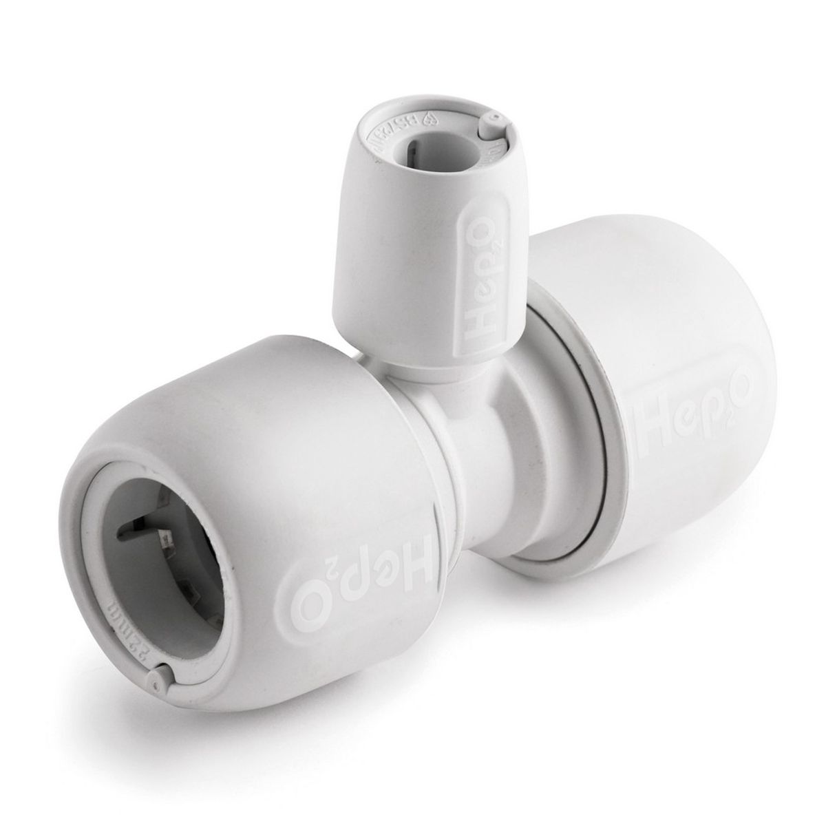 Hep2O HD13 Push Fit Branch Tee White (22mm x 22mm x 15mm) HD13/22